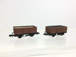 Graham Farish 2105 N Gauge BR 6 Plank Wagon B785911 x2