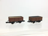 Graham Farish 2105 N Gauge BR 6 Plank Wagon B785911 x2