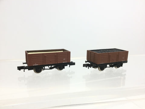 Graham Farish 2105 N Gauge BR 6 Plank Wagon B785911 x2