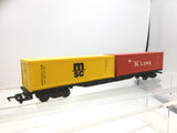 Hornby R1281M OO Gauge Bogie Container Wagon MSC/K Line