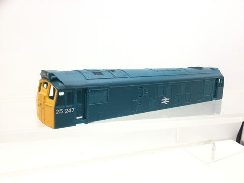 Hornby R068 OO Gauge BR Blue Class 25 No 25247 BODYSHELL