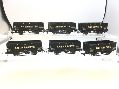 Hornby R6498 OO Gauge 21t Steel Mineral Wagon Anthracite x6 (RENUMBERED)
