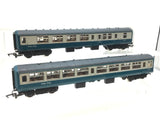 Hornby OO Gauge BR Blue/Grey Mk 2 Coach x2
