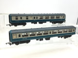 Hornby OO Gauge BR Blue/Grey Mk 2 Coach x2