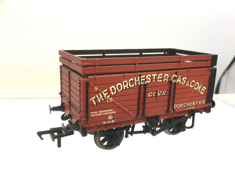 Bachmann 37-183 OO Gauge 7 Plank Wagon Coke Rail Dorchester Gas & Coke