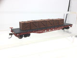 Bachmann 18912 HO Gauge ATSF Flat Wagon with Crate Load
