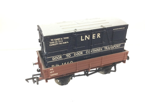 Bachmann 37-929 OO Gauge NE 3 Plank Wagon 535962 x LNER Container