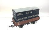 Bachmann 37-929 OO Gauge NE 3 Plank Wagon 535962 x LNER Container