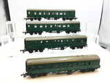 Triang R220/R221 OO Gauge BR 9" Mk 1 Coaches Green x4