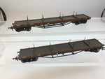 Bachmann 33-850B OO Gauge LMS Bogie Bolster Wagon 720717 x2