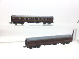 Minitrix N305 N Gauge BR Maroon Mk1 Corridor Composite Coach M16171 x2