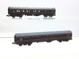 Minitrix N305 N Gauge BR Maroon Mk1 Corridor Composite Coach M16171 x2