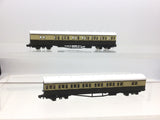 Dapol NC-023/NC-024 N Gauge GWR Chocolate/Cream B-Set Coaches
