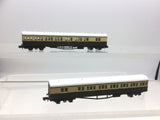 Dapol NC-023/NC-024 N Gauge GWR Chocolate/Cream B-Set Coaches