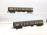 Lima 0358 N Gauge BR Maroon/Cream Mk1 Brake 2nd Coach M34376 x2