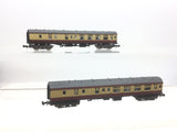 Lima 0358 N Gauge BR Maroon/Cream Mk1 Brake 2nd Coach M34376 x2