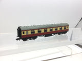 Graham Farish 374-841A N Gauge BR Red/Cream Stanier Open 3rd Coach M9502M