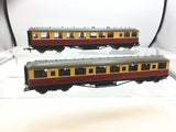 Hornby R4179/R4181A OO Gauge BR Red/Cream Gresley Coaches