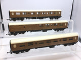 Triang R745/R746 OO Gauge Thompson Teak Coaches x3