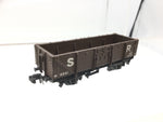 Peco NR-10S N Gauge SR 15ft 9 Plank Wagon with High Bar 6241