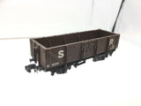 Peco NR-10S N Gauge SR 15ft 9 Plank Wagon with High Bar 6241