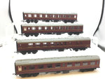 Hornby R4351/R4352 OO Gauge BR Mk1 Maroon Coaches x4