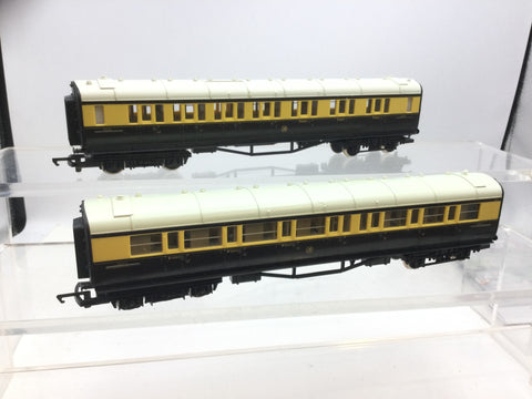 Hornby R429 OO Gauge GWR Collett Composite Coach 6024 x2 (Unboxed)