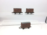 Graham Farish 377-336 N Gauge Triple Pack BR Conflat Wagons BD Containers Weathered