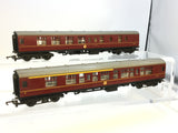 Triang/Hornby OO Gauge BR Maroon Mk 1 Coaches x2