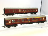 Triang/Hornby OO Gauge BR Maroon Mk 1 Coaches x2