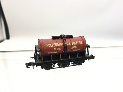 Dapol NB-031 N Gauge 6 Wheel Milk Tanker Independent Milk Supplies (L1)