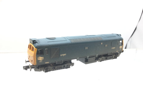 Graham Farish 371-076 N Gauge BR Blue Class 25 D7667 Weathered