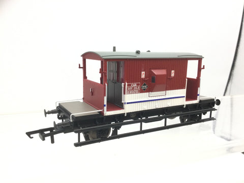 Hornby R6614 OO Gauge BR Red/White CAR Brake Van B954753