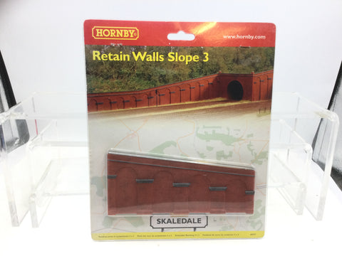 Hornby R8707 OO Gauge Skaledale Brick Retaining Walls Slope 3