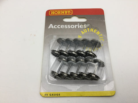 Hornby R8097 OO Gauge 12.6mm Metal 3 Hole Disc Wheels (Pack of 10)