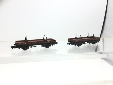 Peco NR-4E N Gauge Bolster Wagon NE 231331 x2