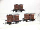 Hornby R125 OO Gauge BR Prestwin Twin Silo Wagon x3