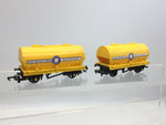 Triang/Hornby R564 OO Gauge Blue Circle Wagon (Yellow) x2