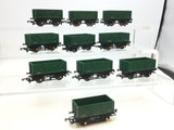 Triang/Hornby R10 OO Gauge 12t Open Wagon Green W1005 x10