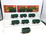 Triang/Hornby R10 OO Gauge 12t Open Wagon Green W1005 x10