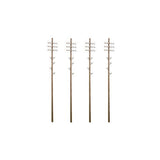 Peco LK-747 O Gauge Telegraph Poles (Pack 4)