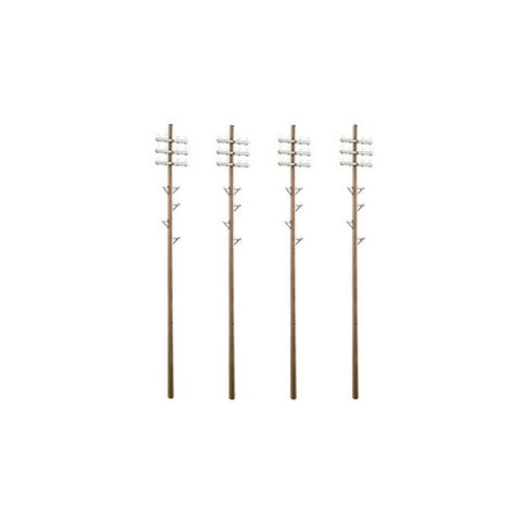 Peco LK-747 O Gauge Telegraph Poles (Pack 4)