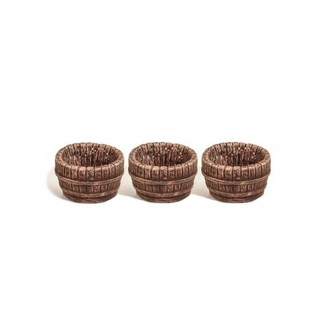 Peco LK-776 O Gauge Half Barrels (Pack 3)