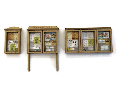 Scale Model Scenery LX239 OO Gauge Parish Noticeboards Kit