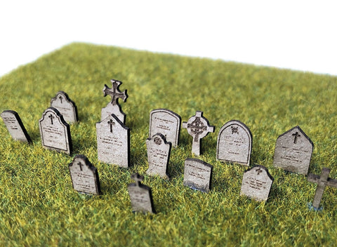 Scale Model Scenery LX394 OO Gauge Gravestones Kit