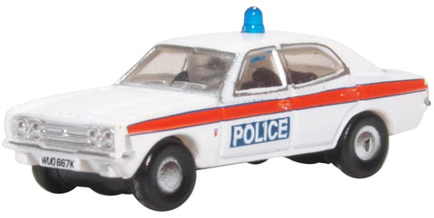 Oxford Diecast NCOR3004 N Gauge Ford Cortina MkIII Devon & Cornwall Police