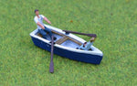 P&D Marsh PDZ23 OO Gauge Whitemetal Painted Row Boat and Figures