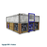 Organised Octopus 028A OO Gauge Modern Retail Unit (Blue) Laser Cut MDF Kit