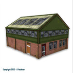 Organised Octopus 029A OO Gauge Industrial Unit (Green) Laser Cut MDF Kit