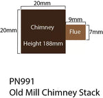 Metcalfe PN991 N Gauge Old Mill Chimney Stack Card Kit